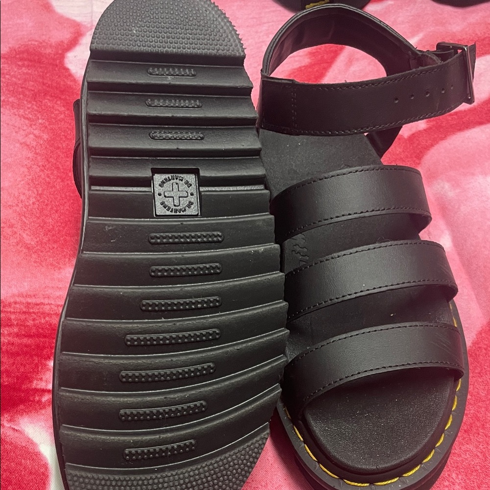 Dr. Martens Black Strap Sandals - Picture 2 of 4